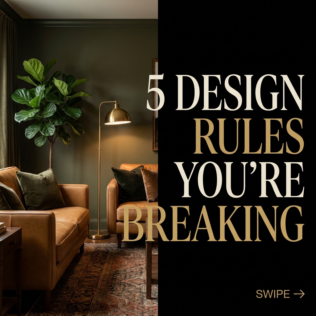 Organic social graphic, 5 design rules you are breaking