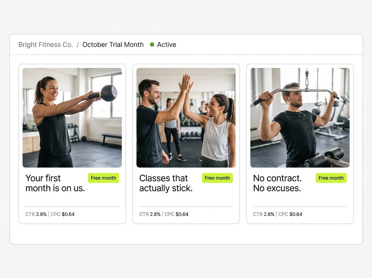Bright Fitness ad set