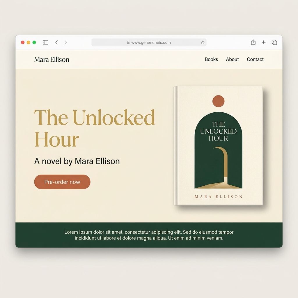 Book landing page