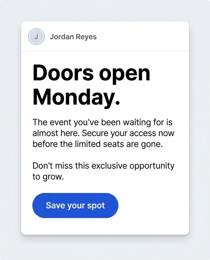 Launch email