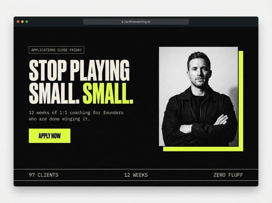 Coaching sales page