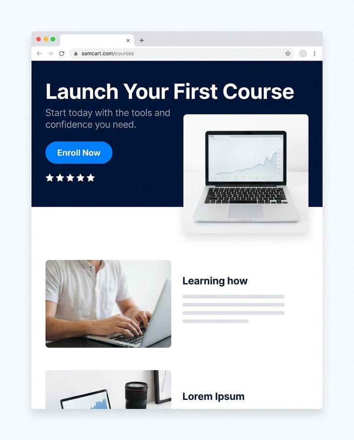 Course sales page