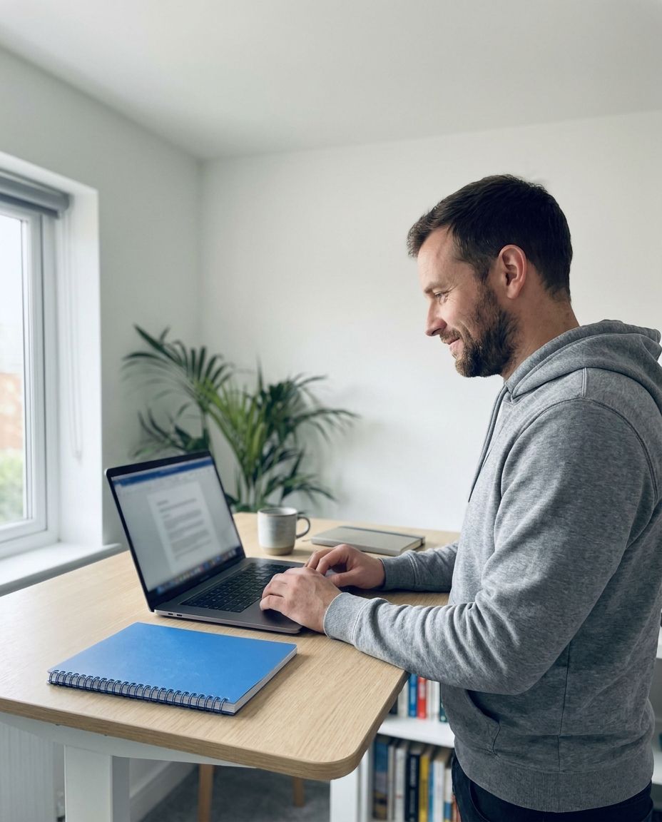 Story: a buyer's standing desk setup