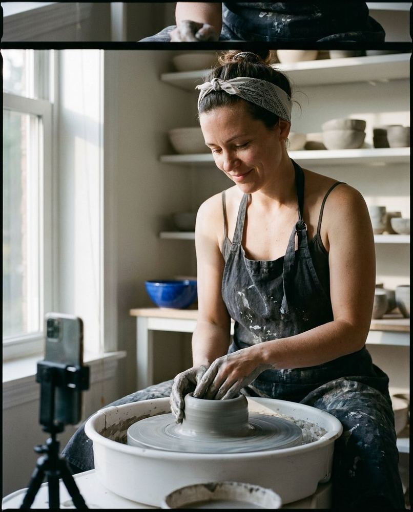 Reel frame: pottery lesson