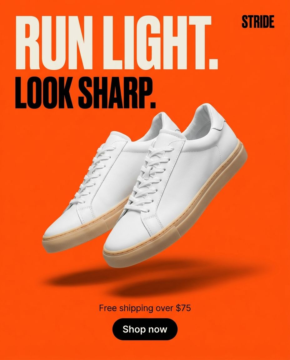 Stride sneakers ad