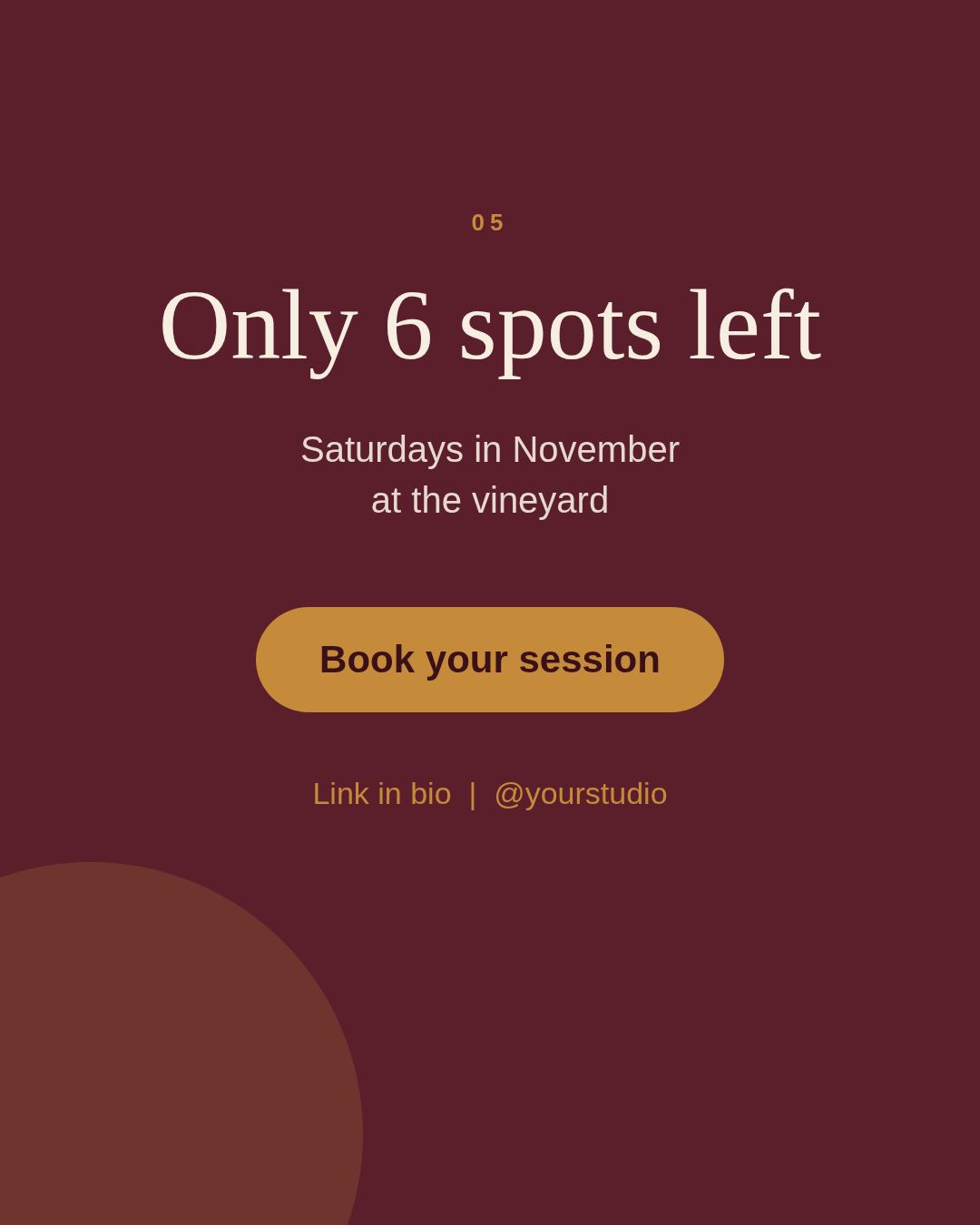 Only 6 spots left