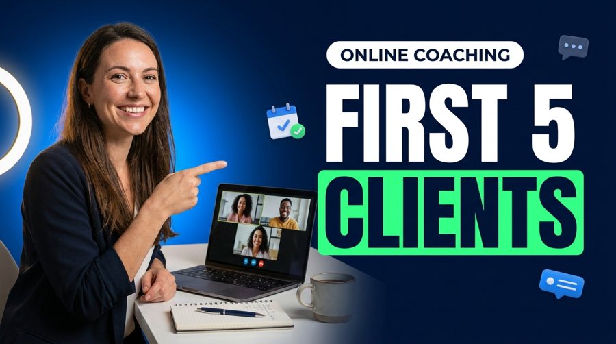 YouTube thumbnail, Online coaching: first 5 clients